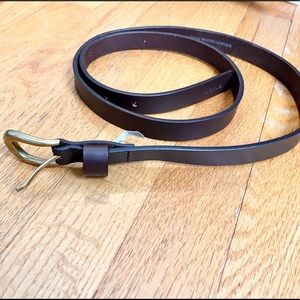 Levi’s brown leather belt gold buckle